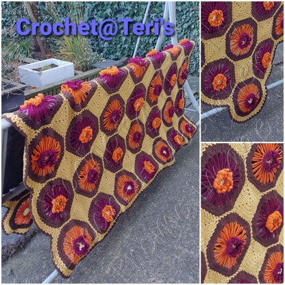 Retro Flower (Loom Style) Blanket