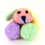 Plymouth Yarn Cuddle Buddies Dog Pastel Crochet Kit - 20in x 16in