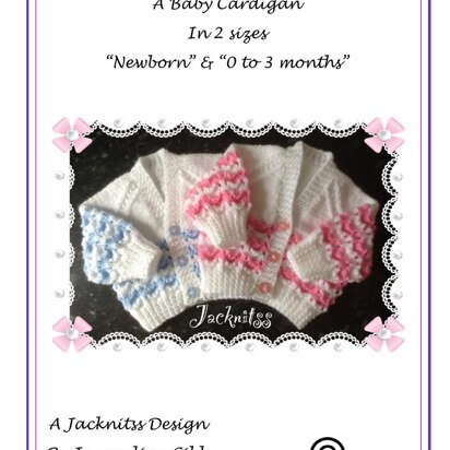 Lacey Stripe Baby Cardigan - knitting pattern