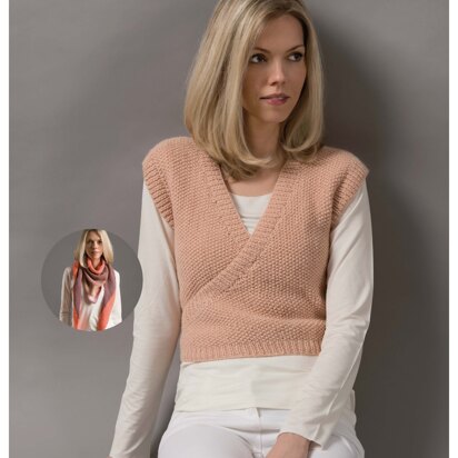 Waistcoat and Shawl in Rico Creative Soft Wool Aran - 655 - Downloadable PDF