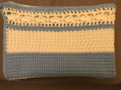 Baby Blue and Cream Blanket