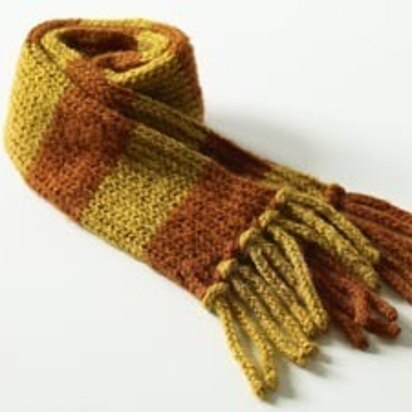 Child's Striped Scarf in Lion Brand Jiffy - 70047