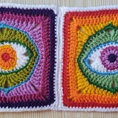 Evil eye granny square