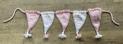 Personalised Interchangeable Bunting Knitting Pattern