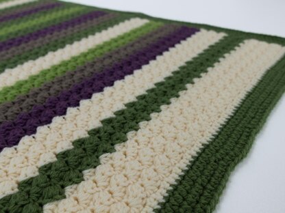 Lucky Clover Sedge Stitch Crochet Blanket