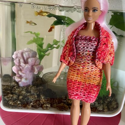 Barbie Dress & Cardi Set