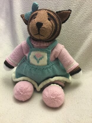 Beanie teddy pinafore outfit