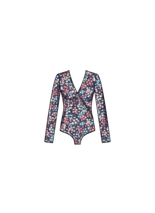 New Look Misses' Knit Bodysuits N6752 - Paper Pattern, Size A (XS-S-M-L-XL)