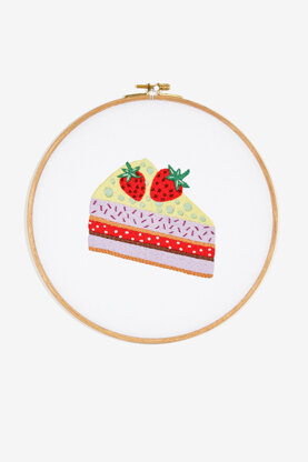 DMC X Eva Lechner - Strawberry Cheesecake Embroidery Pattern - PAT1753 - Downloadable PDF