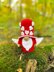 Gnome red Valentine with wings