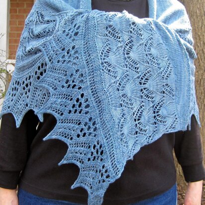Oxford Long Wingspan Shawl - knitting pattern