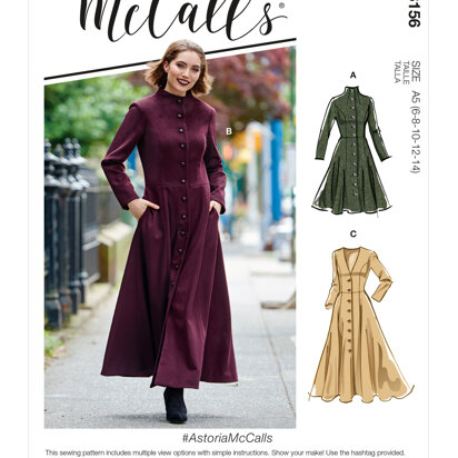 McCall's AstoriaMcCalls - Misses' Coats M8156 - Sewing Pattern