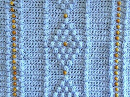 Crochet Beaded Diamond Cushion