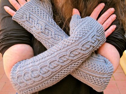 The Galway Long Fingerless Mitts