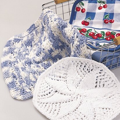 Doily Style Dishcloth in Bernat Handicrafter Cotton Solids - knitting pattern