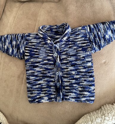 Easy Baby Cardi in Universal Yarn Bamboo Pop - Downloadable PDF