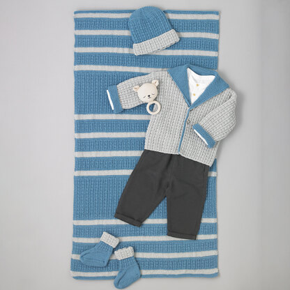 Sailors Set - Layette Knitting Pattern for Babies in Paintbox Yarns Baby DK