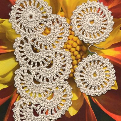 Lace Crochet Bracelet and earring set