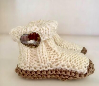 Baby Booties Knitting Pattern