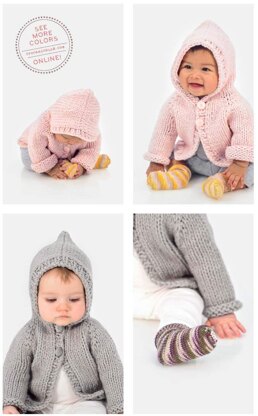 Honey Bear Hoodie & Sweetie Socks in Spud & Chloe - 92221 - Downloadable PDF