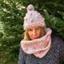 Winter Berry Combo Set - Cowl & Beanie