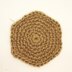 Jute hexagon coasters, 3 sizes