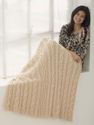 Dancing Cable Afghan in Lion Brand Heartland - L40216