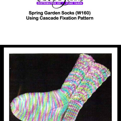 Spring Garden Socks in Cascade Fixation Spray Dyed - W160