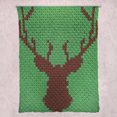 C2C - Deer Silhouette - Corner to Corner Blanket