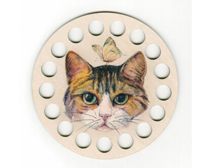 RTO Yarn Holder - Round Printed Cat Multi
