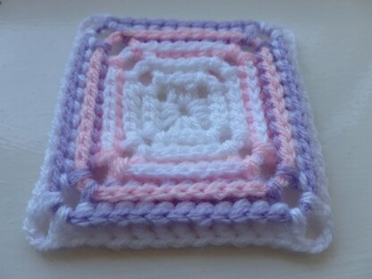 Crochet Granny Square Back Post Double Crochet Afghan Block Motif LD-0104