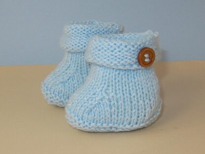 Easy Baby Roll Top 1 Button Booties