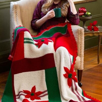 Christmas is Coming Throw in Red Heart Super Saver Economy Solids - LW3723 - knitting pattern