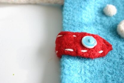 Felted Button iPad Bag