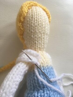 Princess Elsa knitted doll