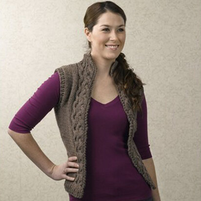 590 Eva Vest - Waistcoat Knitting Pattern for Women in Valley Yarns Northampton Bulky
