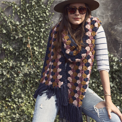 Color Pop Super Scarf in Lion Brand Hue & Me - M20280-TWH - Downloadable PDF