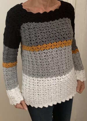 Slanted Squares Sweater