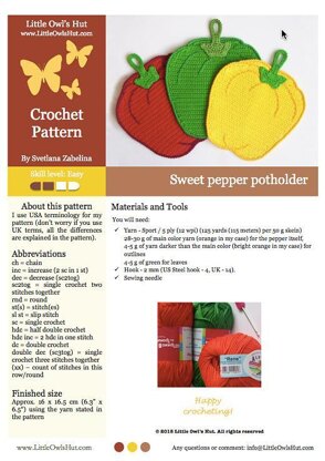 070 Sweet peppers potholder
