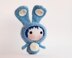 Blue Rabbit Doll with removable tail. Toy from the Tanoshi series.