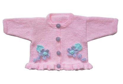 Baby Pink Floral Cardigan