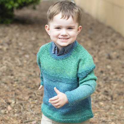 Cascade Yarns W719 Top Down Gradient Kid's Sweater (Free)