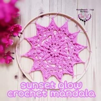 Sunset Glow crochet mandala