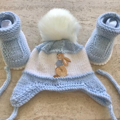 Peter Rabbit Hat And Booties