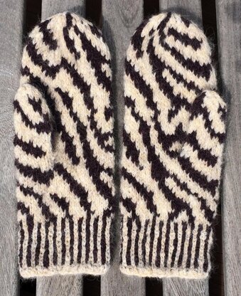 Zebra Mittens