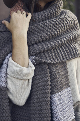 Level Up Blanket Scarf in Lion Brand Hue & Me - M20285-TWH - Downloadable PDF