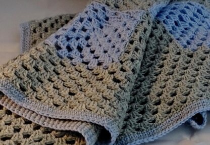 Granny Blue Baby Blanket