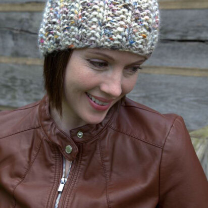 Mistake Rib Stitch Hat in Plymouth Yarn Baby Alpaca Grande Hand Dye - F586