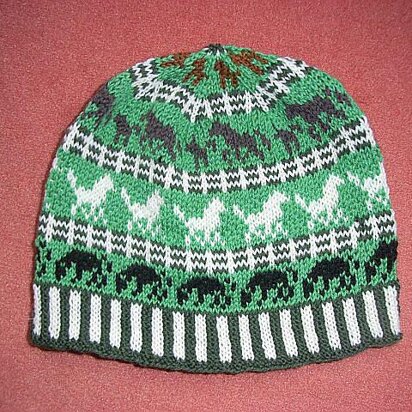 Horse paddock beanie - knitting pattern