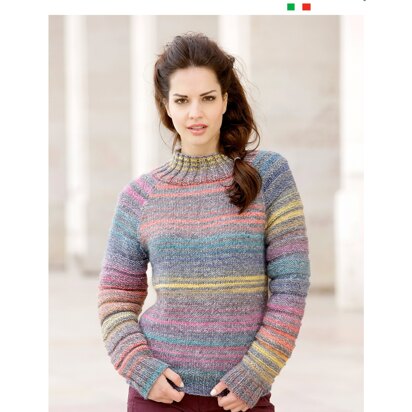 Minou Pullover in Adriafil Zebrino - Downloadable PDF